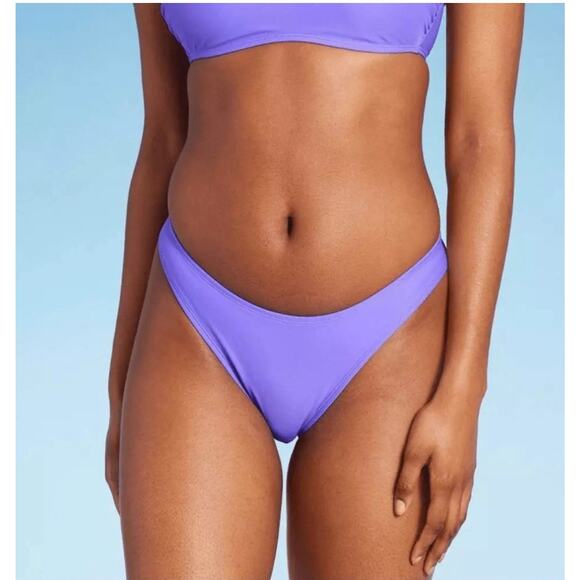 wild fable Other - Wild Fable Low-Rise High Leg Cheeky Bikini Swim Bottom Purple XL NWT
